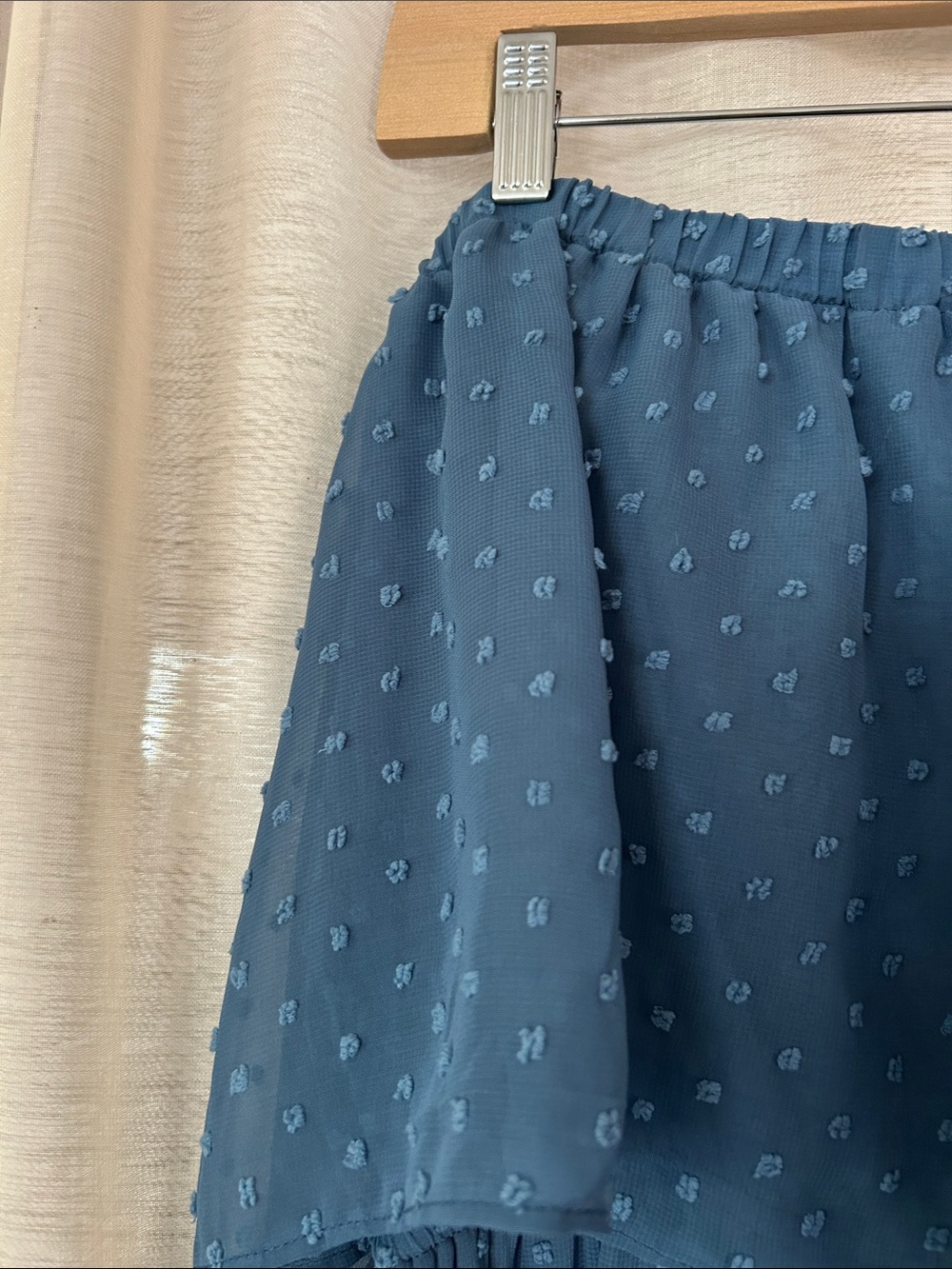 Baltic Born steel blue Swiss dot dress, xl